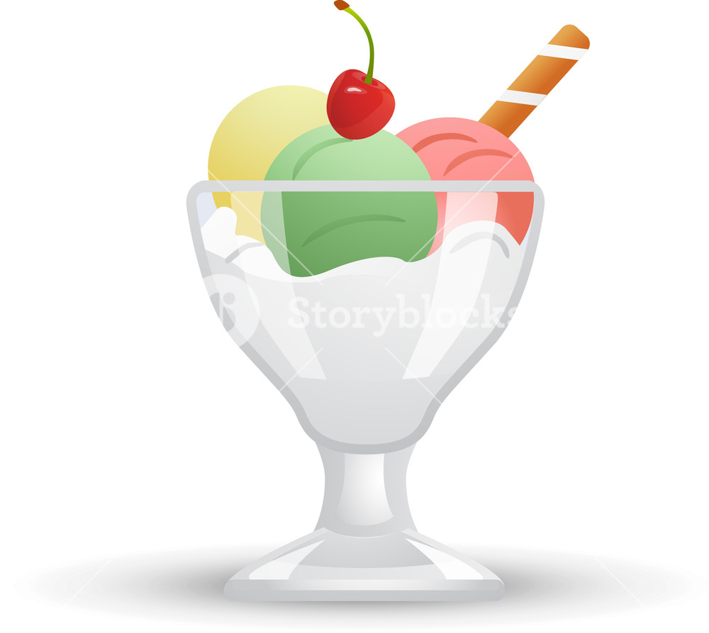 Three Scoop Ice Cream Sundae Icon Royalty Free Stock Image 1000x893 Three Scoop Ice Cream Sundae Icon Royalty Free Stock Image