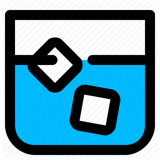 512x512 Alcohol With Ice, Glass, Ice Cube Icon