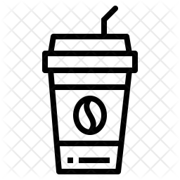 256x256 Ice Coffee Icon Of Line Style