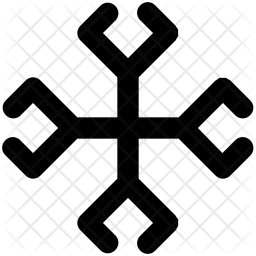 256x256 Ice Icon Of Glyph Style