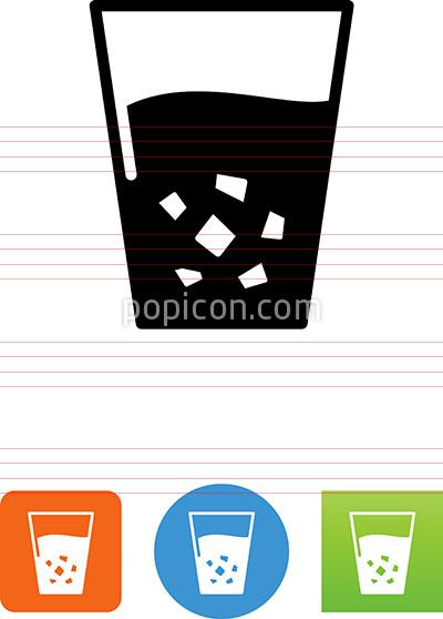 400x558 Crushed Ice Cubes In Glass Icon