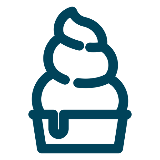 512x512 Ice Cream Bowl Stroke Icon
