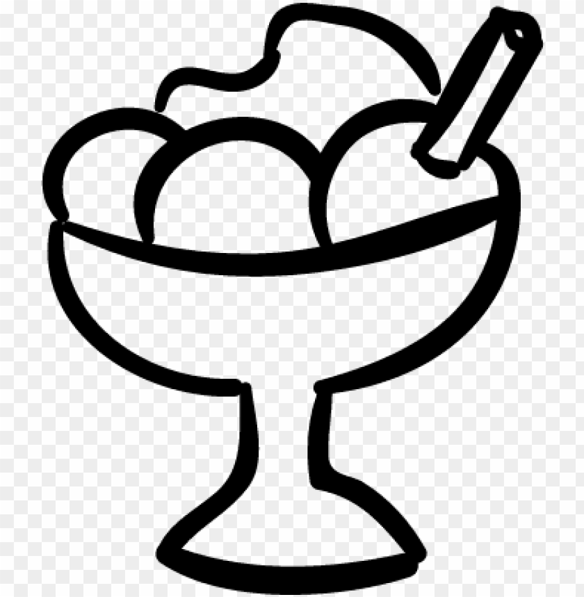 840x859 Ice Cream Hand Drawn Dessert Cup Vector