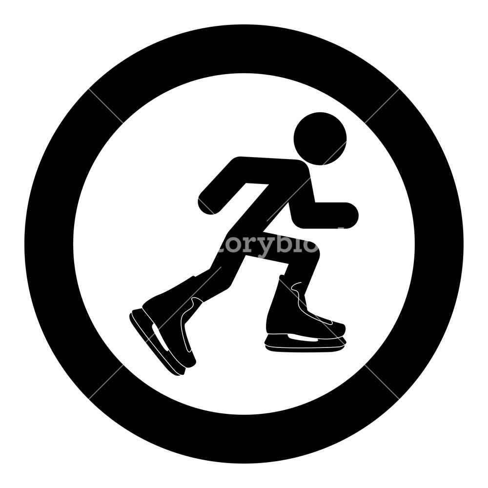 Athlete Skater In Skating Icon Black Color Vector Illustration 1000x1000 Athlete Skater In Skating Icon Black Color Vector Illustration