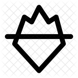 256x256 Iceberg Icon Of Line Style