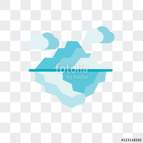 500x500 Iceberg Icon Isolated On Transparent Background Modern