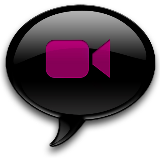 512x512 Pink And Black Ichat Icon