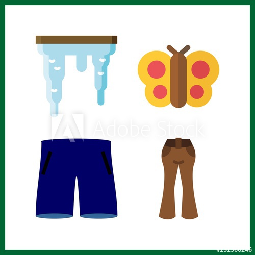 500x500 Beauty Icon Vector Illustration Beauty Set Icicle And Shorts