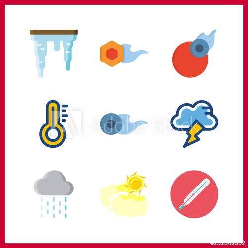 500x500 Climate Icon Vector Illustration Climate Set Icicle And Comet