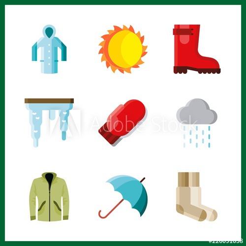 500x500 Weather Icon Vector Illustration Weather Set Icicle