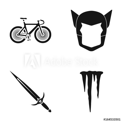 500x500 Bicycle, Mask And Other Web Icon In Black Style Sword, Icicle