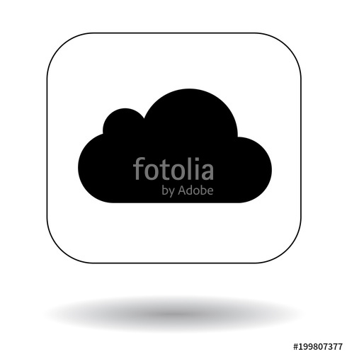 490x500 Icloud Vector Icon, Button Illustration Stock Image And Royalty