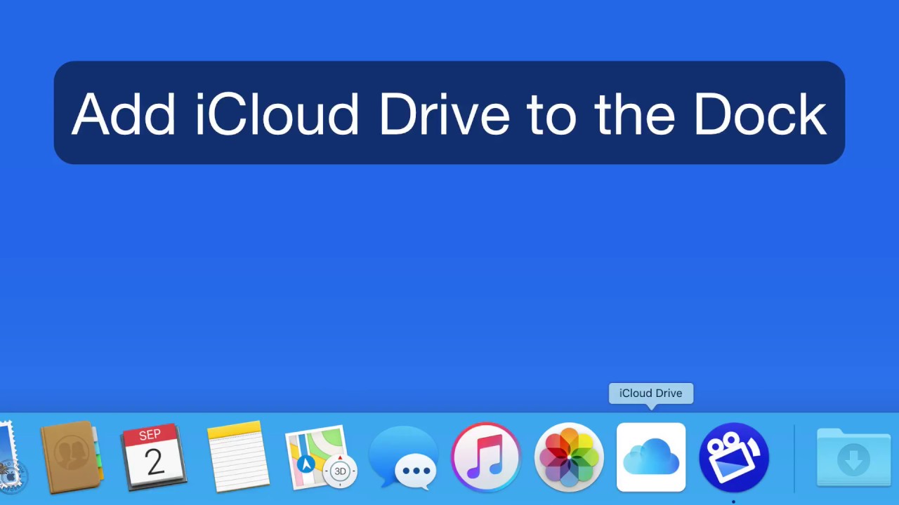 1280x720 Mac Tutorial Add Icloud Drive To The Dock