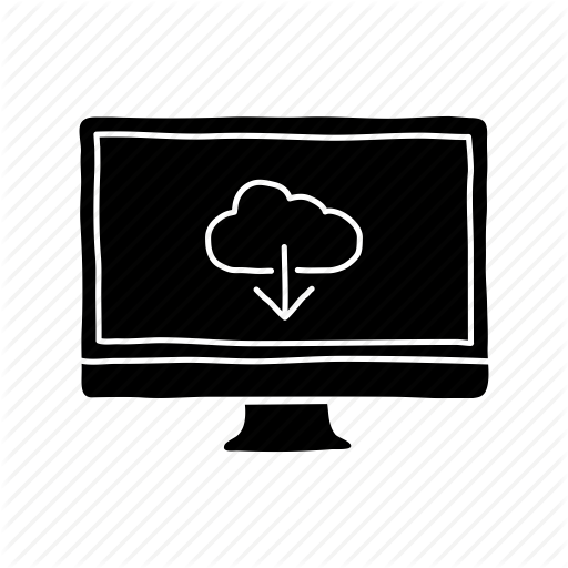 512x512 Cloud Download, Desktop, Device, Download, Icloud, Imac, Screen Icon