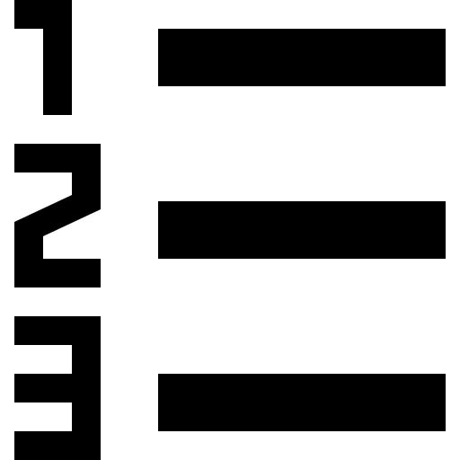 512x512 Icomoon Numbered List Icons Free Download