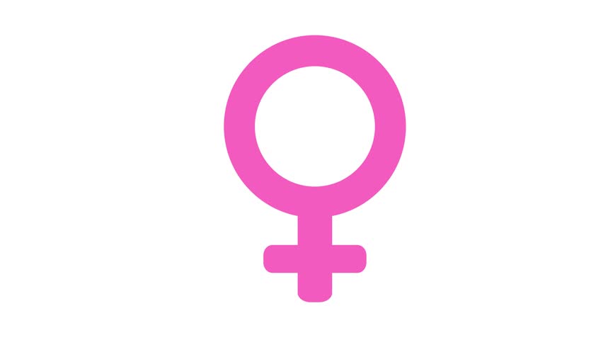 852x480 Female Symbol Icon In And Stock Footage Video