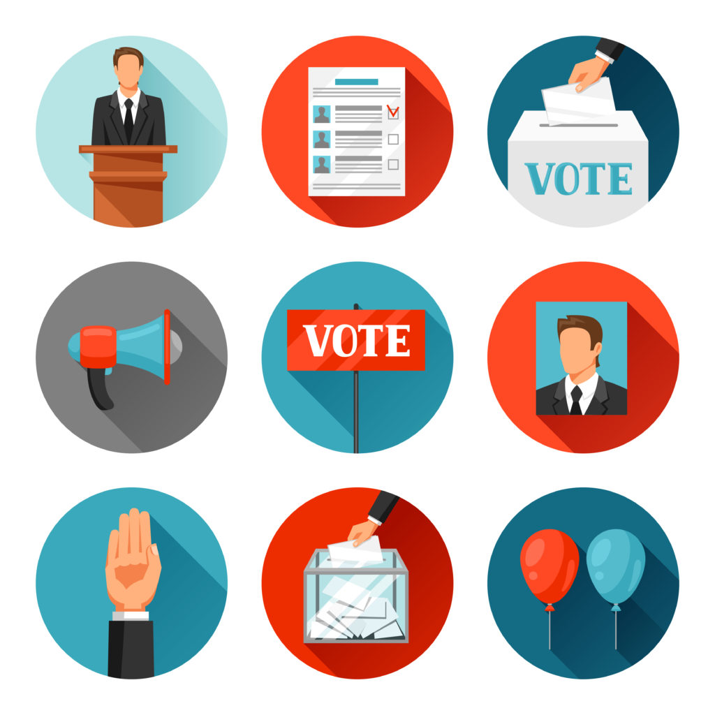 1024x1024 Vote Political Elections Icons Illustrations For Campaign