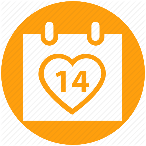 512x512 February, Calendar, Date, Day, Heart, Valentine Day Icon