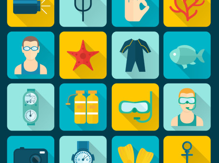 452x336 Creative Snorkeling Elements Icon Vector Material Icons Free