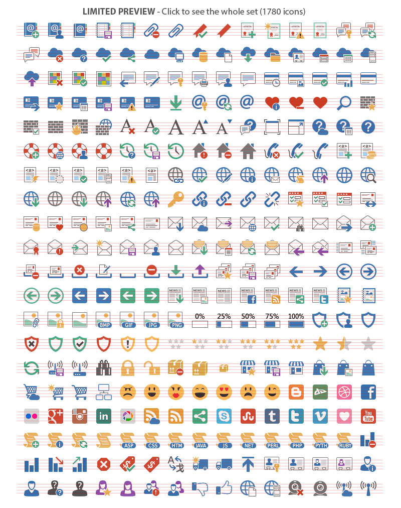 800x1012 Axialis Pure Flat Toolbar Icons