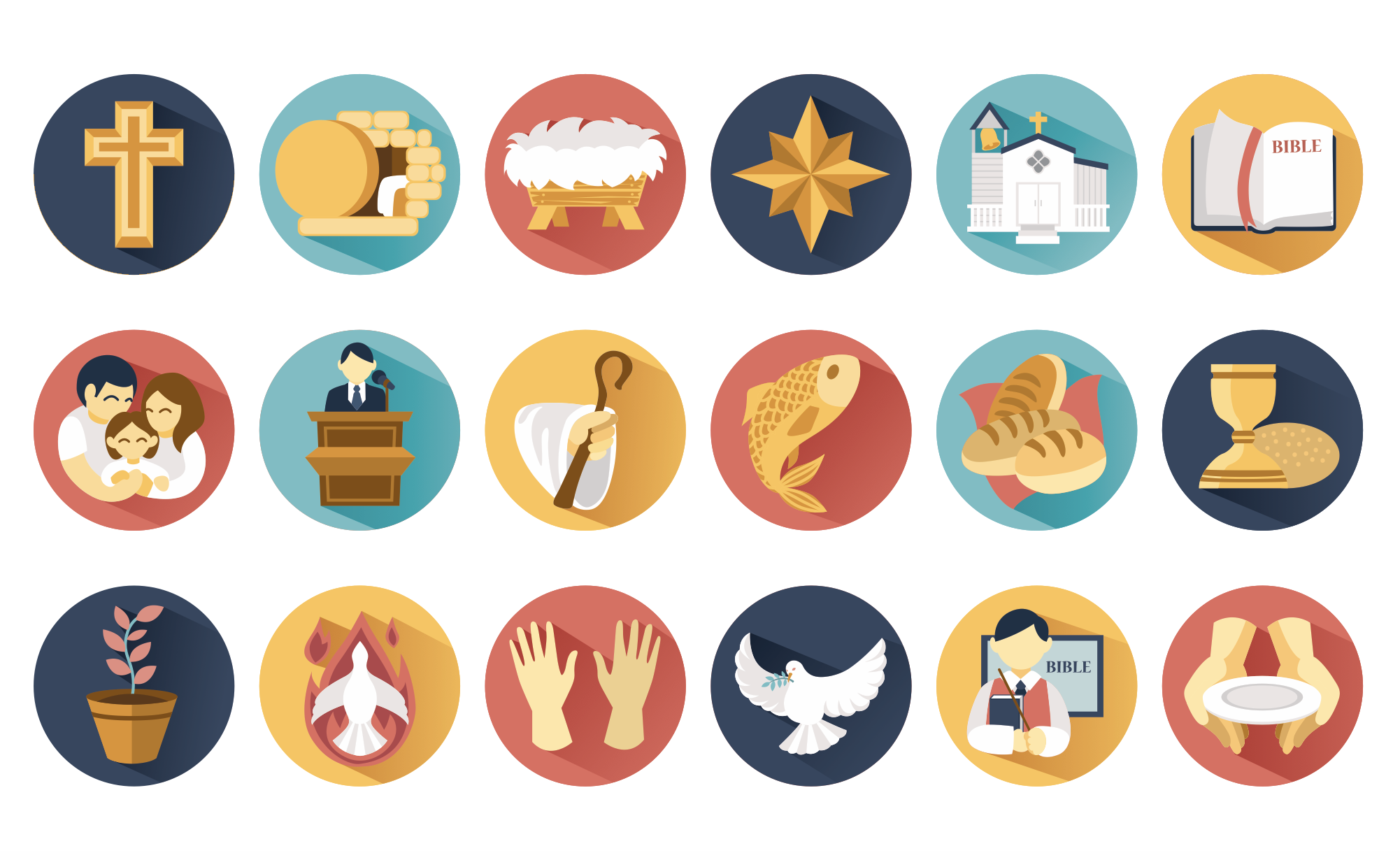 2002x1230 Free Church Icons With Christian Symbols