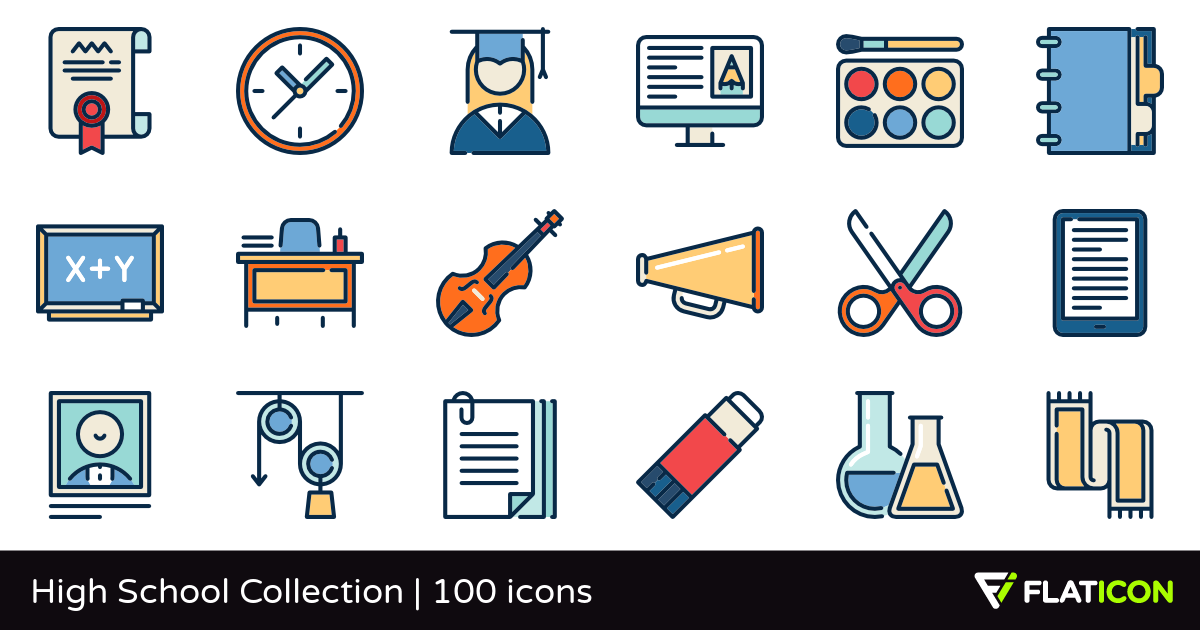1200x630 High School Collection Premium Icons