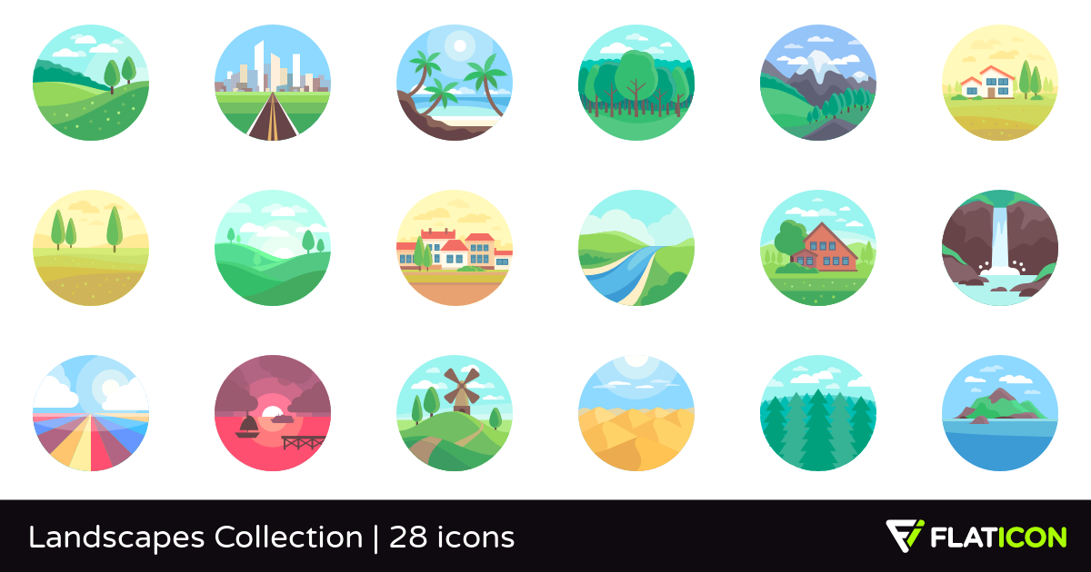 1200x630 Landscapes Collection Free Icons