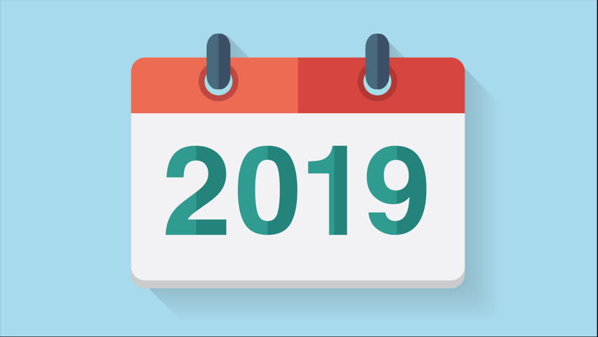 852x480 Flat Animation Calendar Icon Stock Footage Video