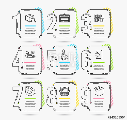 500x471 Infographic Template With Numbers Options Set Of Exit, Hours