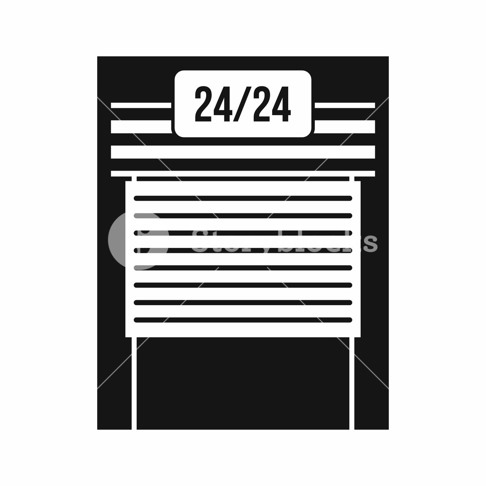 1000x1000 Hours Parking Icon In Simple Style Isolated On White Background