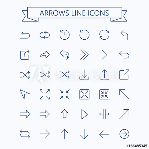 Thin Line Vector Arrows Icon Set Editable Stroke Px Pixel 500x500 Thin Line Vector Arrows Icon Set Editable Stroke Px Pixel