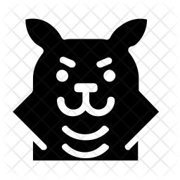 256x256 Wolf Icon Of Glyph Style