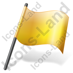 256x256 Flag Yellow Icon, Pngico Icons
