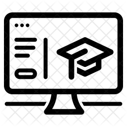 256x256 Online Course Icon Of Glyph Style