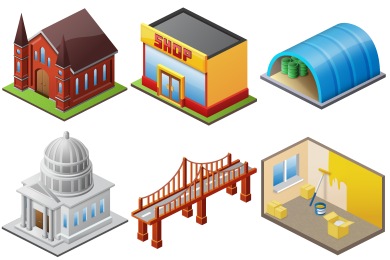 390x260 Buildings Icons