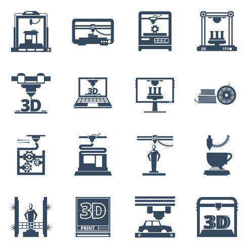 Printing Black Contour Icons Collection 490x490 Printing Black Contour Icons Collection