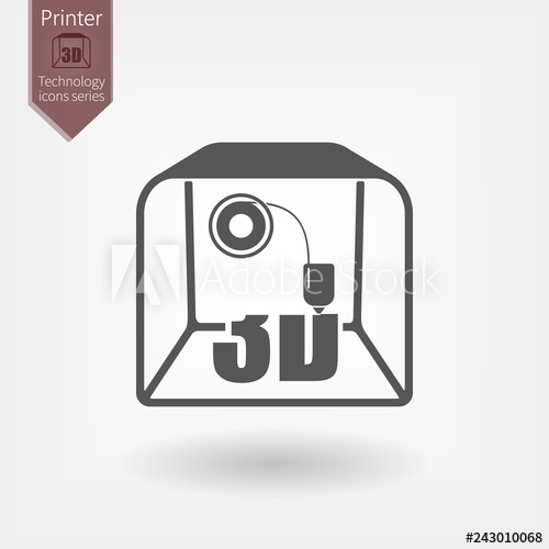 500x500 Printing Line Icon Printed Text