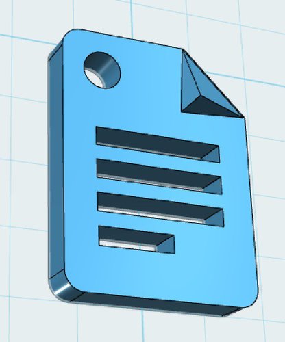 416x500 Printed Google Docs Icon Charm