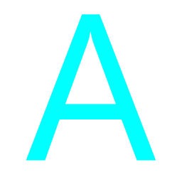 256x256 Free Aqua Letter A Icon