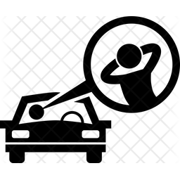 256x256 Driverless Car Icon Of Glyph Style