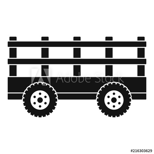500x500 Trail Tractor Icon Simple Illustration Of Trail Tractor Vector