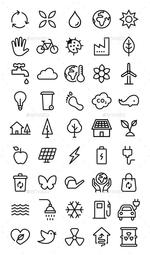 Environment Sustainable Vector Icons 590x1000 Environment Sustainable Vector Icons