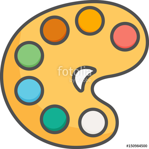 Simple Artistic And Hobby Vector Flat Icon Classic Palette 500x500 Simple Artistic And Hobby Vector Flat Icon Classic Palette