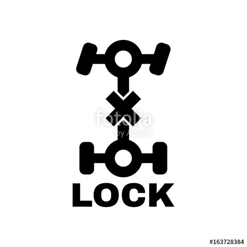 500x500 The Lock All Wheel Drive Dashboard Icon Symbol Flat Design