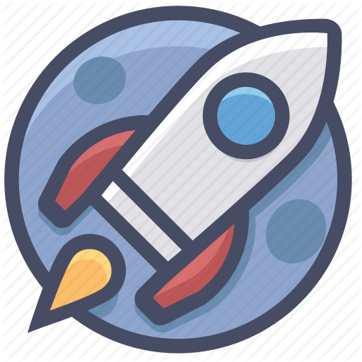 512x512 Astronomy, Moon, Planet, Rocket, Space, Spaceship Icon