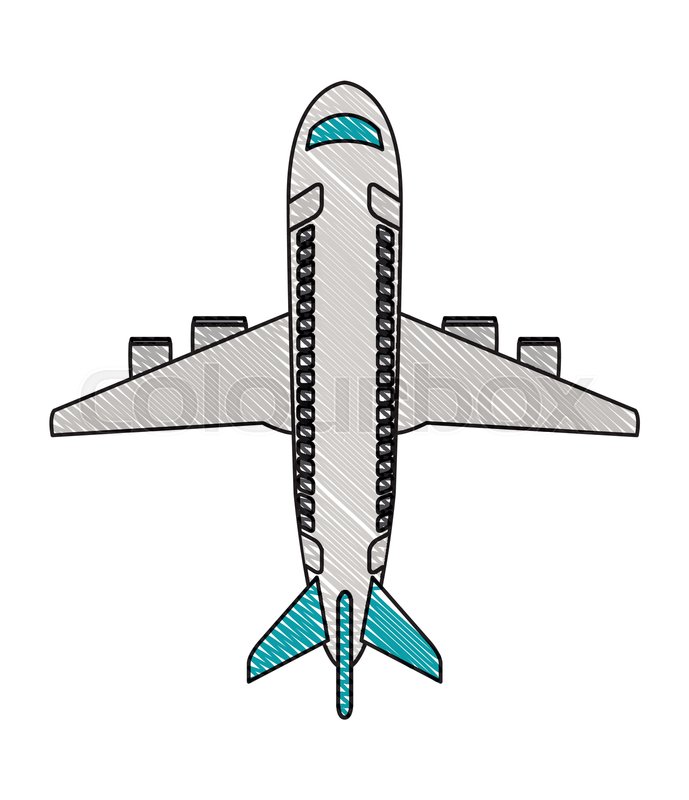 689x800 Airplane Flying Isolated Icon Vector Stock Vector Colourbox