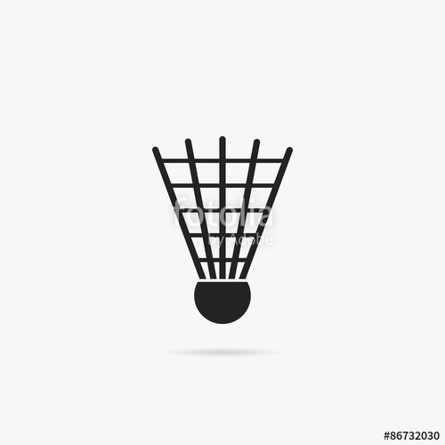 500x500 Simple Icon A Shuttlecock Icon Badminton Stock Image