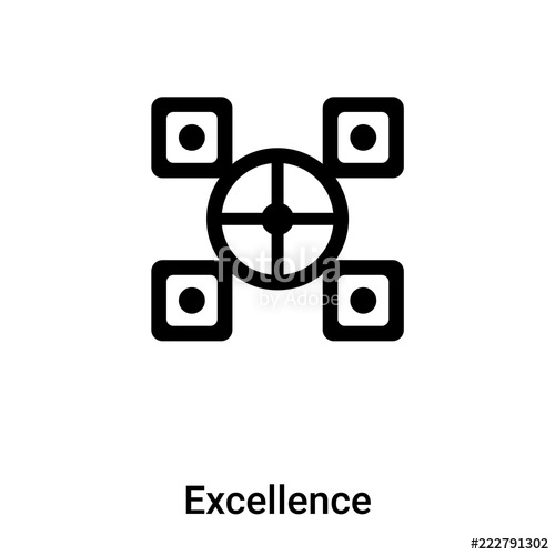 500x500 Excellence Icon Vector Isolated On White Background, Logo Concept