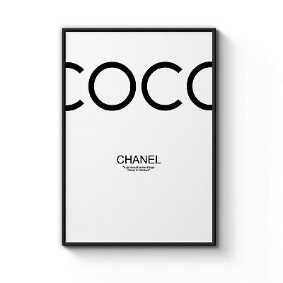 400x400 Coco Chanel Fashion Logo Brand Trend Icon Art Poster Print
