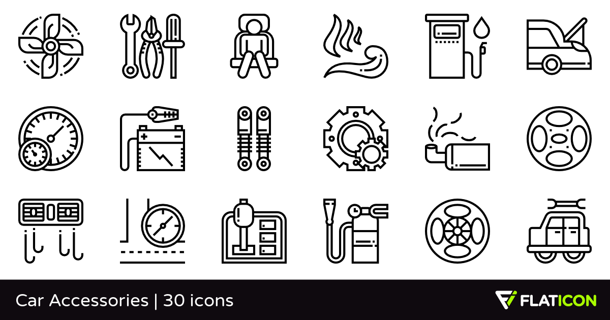 1200x630 Car Accessories Free Icons